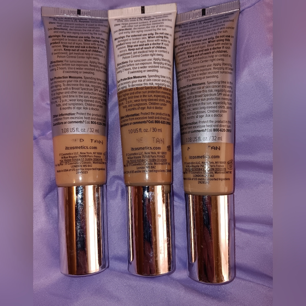 IT Cosmetics CC+ Cream Foundation SPF 50+ ❤️3 Piece Set- FULL SIZE - Picture 2 of 5